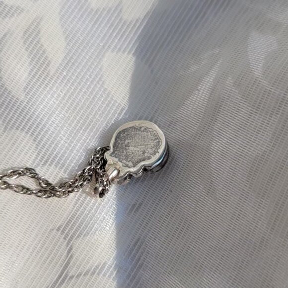 Blue stone With Irredescent Stone Necklace - Picture 4 of 5